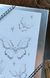 Silver gift boxes with clear window and butterfly sketch pattern, set of 3 pcs, 11036786