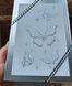 Silver gift boxes with clear window and butterfly sketch pattern, set of 3 pcs, 11036786