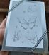 Silver gift boxes with clear window and butterfly sketch pattern, set of 3 pcs, 11036786