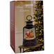 Lantern lamp with a shaped dome, bronze, with a snowman and Christmas trees, musical