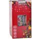 Rectangular lantern lamp, bronze, with Santa and an elf by a tree, musical