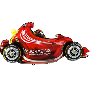 Шарик фольгированный красный Спорткар 332359