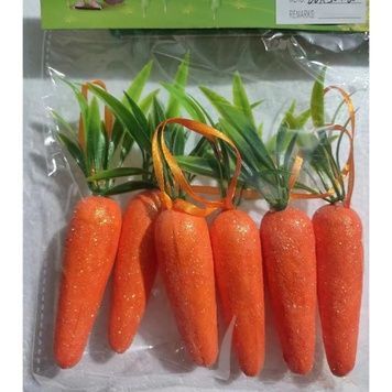 Dekoracyjne marchewki wielkanocne, 7 cm, opakowanie 6 szt. - 27010270