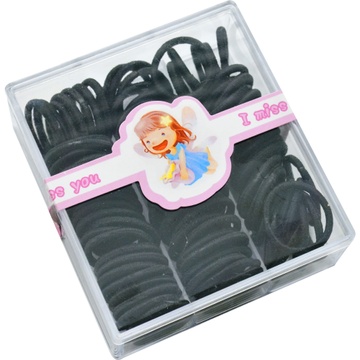 Резинки для волосся в коробці 373612 чорні