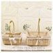 Metal woven basket, set of 2, rectangular, 28&times;14&times;32 cm - 27011925