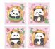 Self-seal cellophane bag 10 &times; 10 cm, panda print, 285960