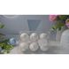 Decorative glitter Easter eggs, in a tray, 5&times;7 cm, pack of 6, colour white - 27010321