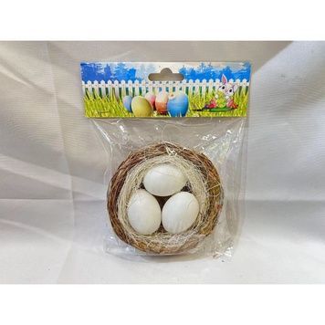Easter nest with eggs, 12 cm, design 1 - 27010877