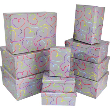 Подарункові картонні коробки 111376971 компл.10шт