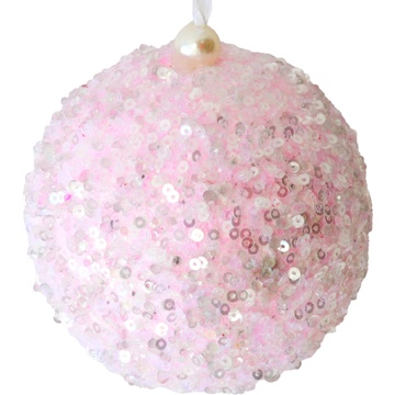 Ялинкова куля 10см рожева 182883