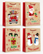 Крафт-пакет M 32&times;26&times;12 см, Merry Christmas із Сантою, ручки-шнурки