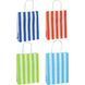 Striped paper gift bag 26 &times; 33 &times; 12 cm, assorted 4 colours, white twisted paper handles, 880L