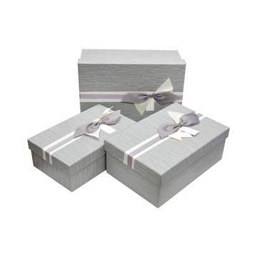Набор подарочных коробок прямоугольных с бантом 3шт 11035391