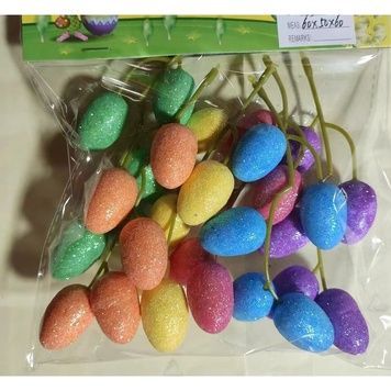 Easter branch with eggs, with header card, 2&times;3 cm, pack of 30, design 1 - 27010477