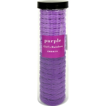 Резинки для волос в тубусе 373605 20шт фиолетовые