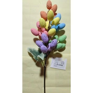 Easter branch with eggs, 2&times;3 cm, pack of 30, design 1 - 27010479