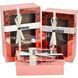 Gift boxes with window rectangular rose gold glossy with bow &mdash; set of 3 pcs, 11036090