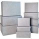 Silver textured gift boxes, set of 10 pcs, 11108395