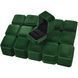 Velvet jewelry box 5 &times; 6 &times; 5 cm, dark green, for a ring, 61011917