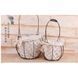 Metal woven basket, set of 2, round - 27011988