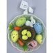 Easter basket with eggs, in a basket with mesh, 3&times;5 cm, design 1 - 27011438