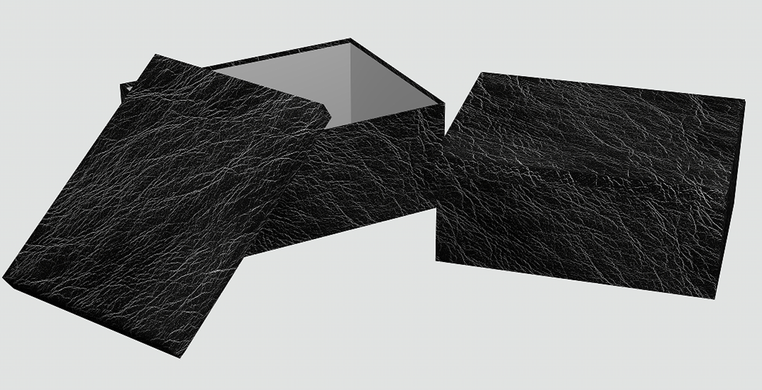 Black leather / marble textured gift boxes, set of 10 pcs, 11103146
