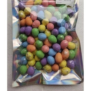 Dekoracyjne jajka wielkanocne z brokatem, 1,8&times;2,5 cm, opakowanie 50 szt., kolor wielokolorowy - 27010086