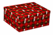 Set of rectangular Christmas gift boxes, red tartan with candy canes, 10 pcs - 11107800