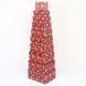 Set of rectangular Christmas gift boxes, red tartan with candy canes, 10 pcs - 11107800