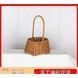 Imitation rattan woven basket, round, 17 cm - 27011891
