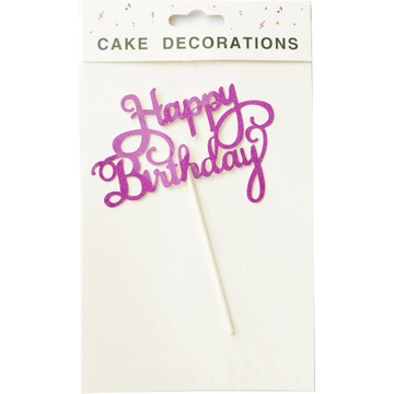 Топпер пурпурный Happy Birthday 209159