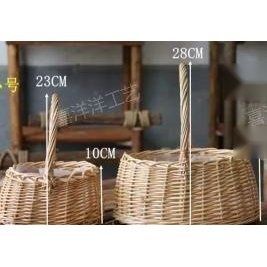Imitation rattan woven basket, set of 2, oval, 25&times;18&times;30 cm - 27011945
