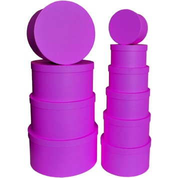 Подарочные цветочные фиолетовые коробки 22109619, компл. 10 шт.