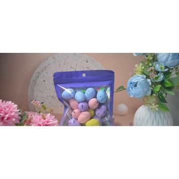 Decorative speckled Easter eggs, 2.5&times;3.5 cm, pack of 24, colour beige - 27010040
