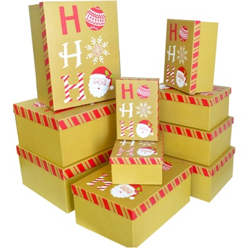 Подарункові новорічні коробки 14108551, компл.10 шт