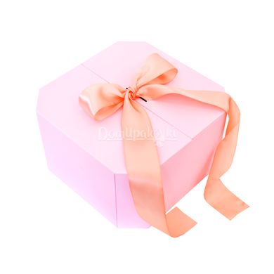Коробка подарочная розовая 21*21*12 42982