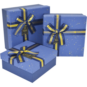 Подарочные квадратные синие коробки 11030054, компл. 3шт.