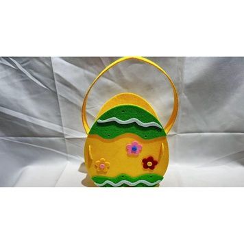 Пасхальная корзинка из фетра, ассорти цветов, 17&times;15&times;7 см - 27010748
