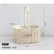 Paper rope woven basket, oval, beige, 21&times;12&times;24 cm - 27011898