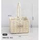 Paper rope woven basket, oval, beige, 21&times;12&times;24 cm - 27011898