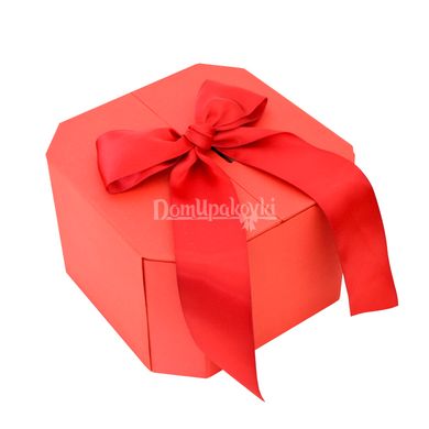 Коробка подарочная красная 15*15*10 43002
