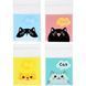 Self-seal cellophane bag 7 &times; 7 cm, cat print, 170709