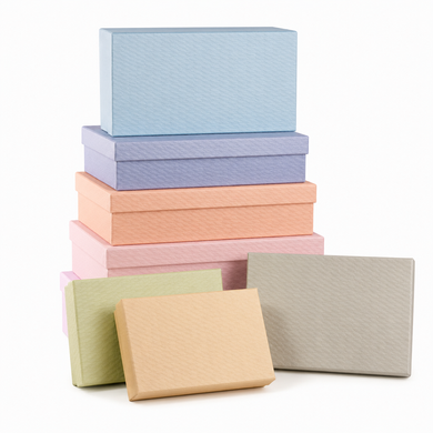 Pastel multicolour plain gift boxes, set of 10 pcs, 18102486