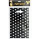 Пакет святковий з вирубною ручкою 16,5 &times; 25,5 см, чорний у білий горошок, 169635