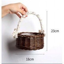 Imitation rattan woven basket, 16&times;16&times;23 cm - 27011915