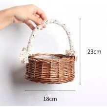 Imitation rattan woven basket, 16&times;16&times;23 cm - 27011915