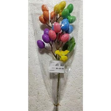 Пасхальные яйца декоративные с блестками, 1,8&times;2,5 см, упаковка 24 шт, дизайн 1 - 27010410