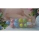 Decorative glitter Easter eggs, in a tray, 4&times;6 cm, pack of 10, design 1 - 27010310