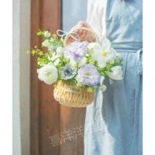 Корзина плетеная из бумажного шнура, круглая - 27011851