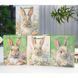 Easter paper gift bag with bunny portraits on a pastel background, with gold foil, 4 designs, L 30&times;41.5&times;12 cm - 27012098